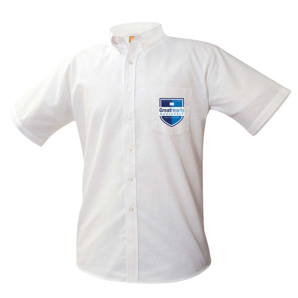 Roosevelt Prep Male Oxford Short Sleeve - Patch on the pocket