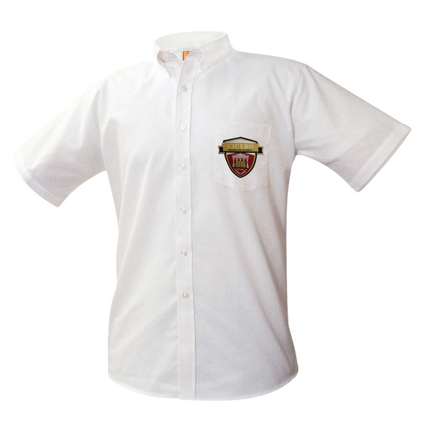 Cicero Prep Male Oxford Short Sleeve - Patch on the pocket