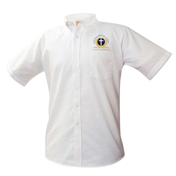 Redeemer White Male Oxford Short Sleeve