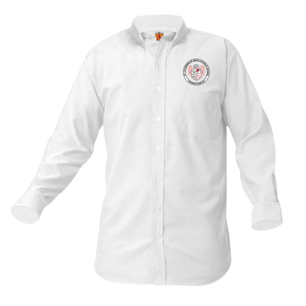 St Catherine of Siena Male White Oxford Long Sleeve