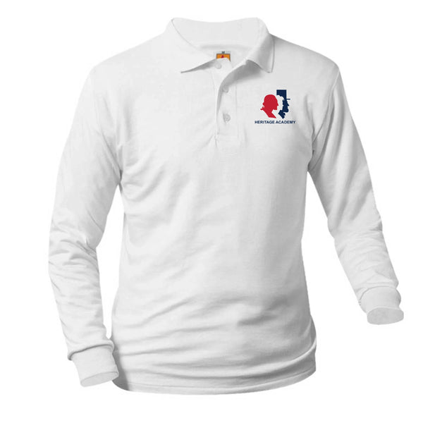 Heritage Academy Unisex Jersey Long Sleeve Polo