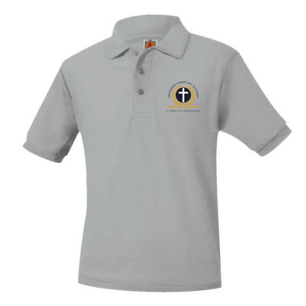 Redeemer Unisex Pique Short Sleeve Polo Ash Grey