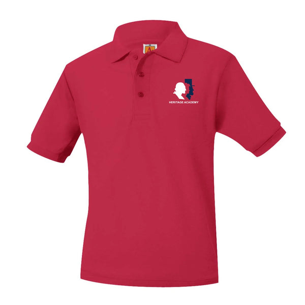 Heritage Academy Unisex Pique Short Sleeve Polo