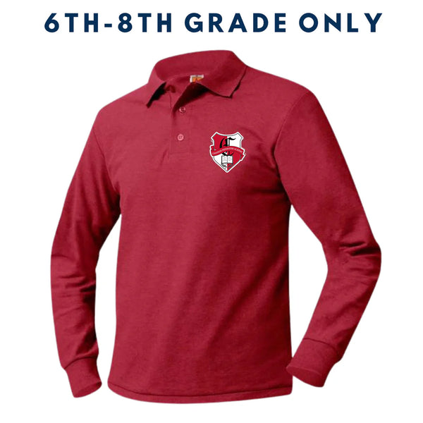 Chandler Prep Unisex Pique Long Sleeve Polo