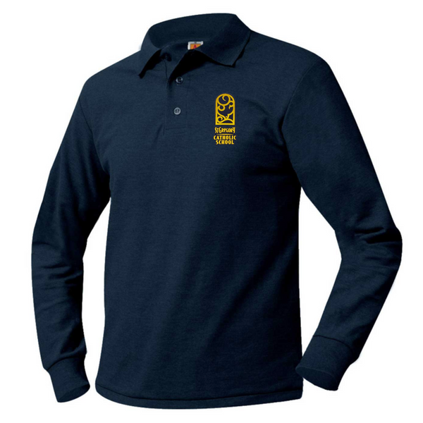 St. Gregory Unisex Pique Long Sleeve Polo
