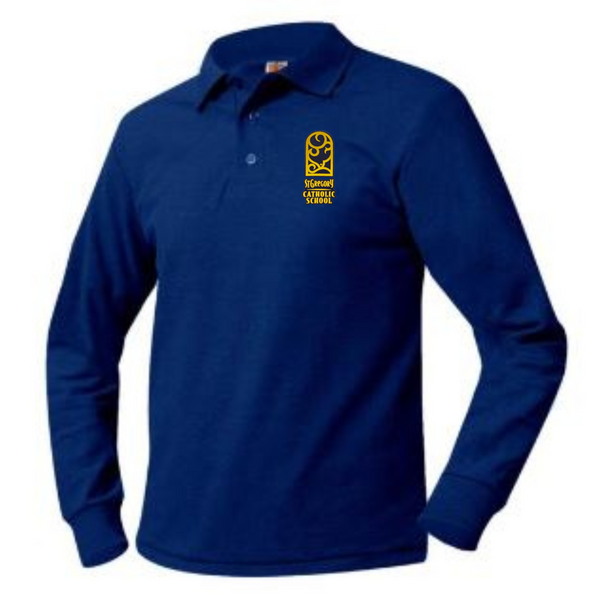 St. Gregory Unisex Pique Long Sleeve Polo