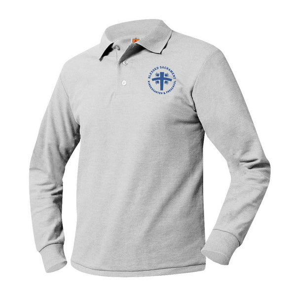 Blessed Sacrament Unisex Pique Long Sleeve Polo