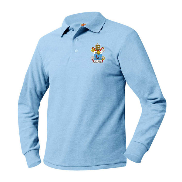 St. Pius X Unisex Pique Long Sleeve Polo