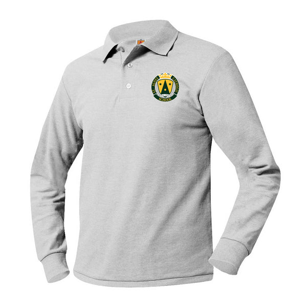 St. Agnes Catholic Unisex Pique Long Sleeve Polo