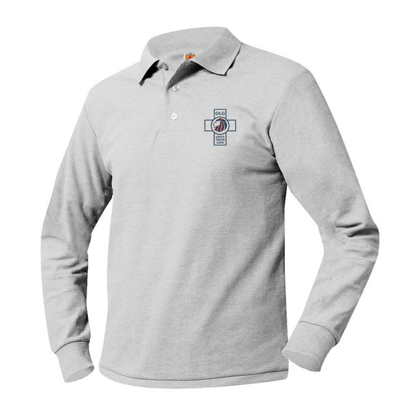 Our Lady Of Grace Unisex Pique Long Sleeve Polo