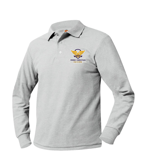 Verde Christian Academy Unisex Pique Long Sleeve Polo