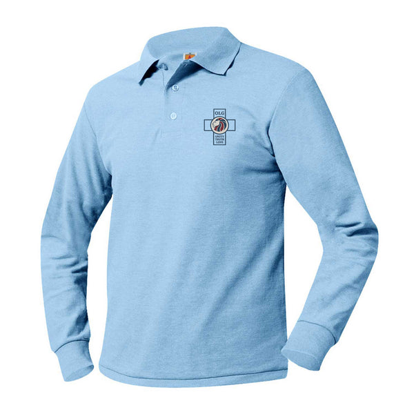 Our Lady Of Grace Unisex Pique Long Sleeve Polo