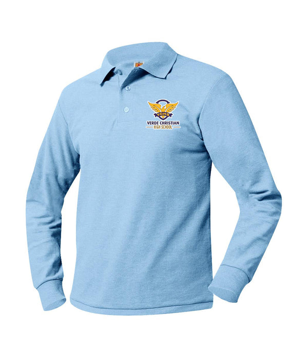 Verde Christian Academy Unisex Pique Long Sleeve Polo
