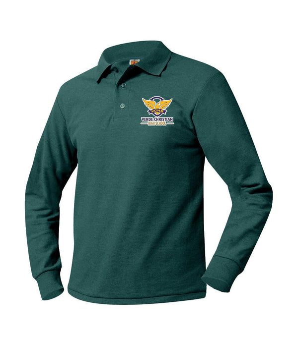 Verde Christian Academy Unisex Pique Long Sleeve Polo