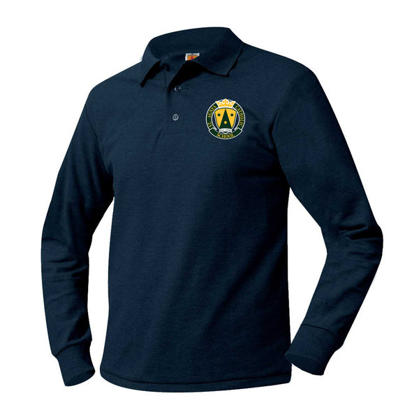 St. Agnes Catholic Unisex Pique Long Sleeve Polo