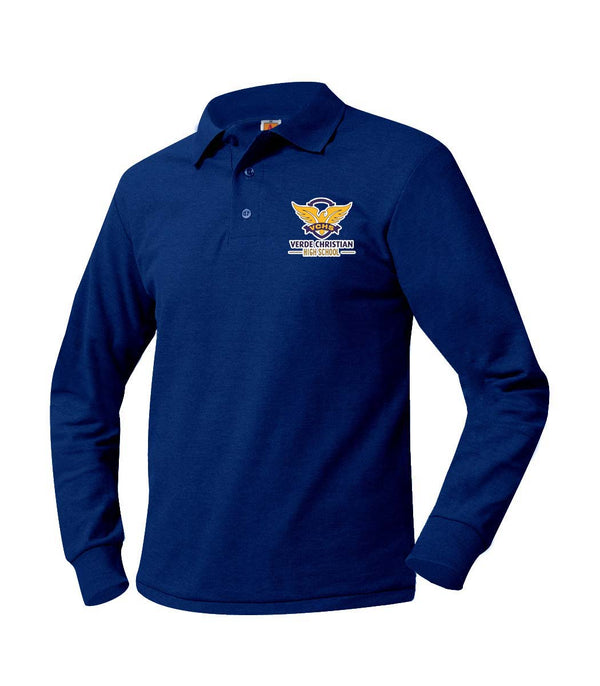 Verde Christian Academy Unisex Pique Long Sleeve Polo