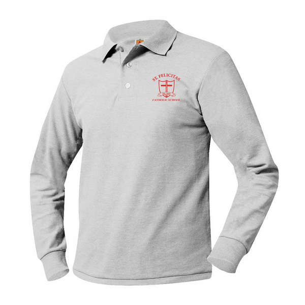 St Felicitas Catholic Unisex Pique Long Sleeve Polo