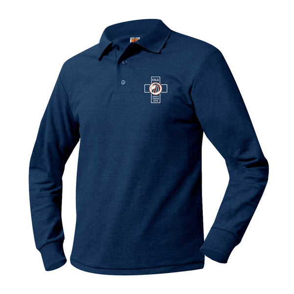 Our Lady Of Grace Unisex Pique Long Sleeve Polo