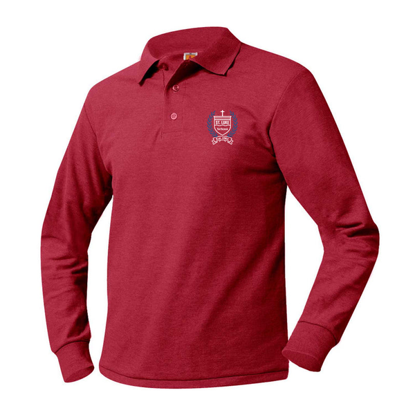 St. Luke Unisex Pique Long Sleeve Polo - FINAL SALE