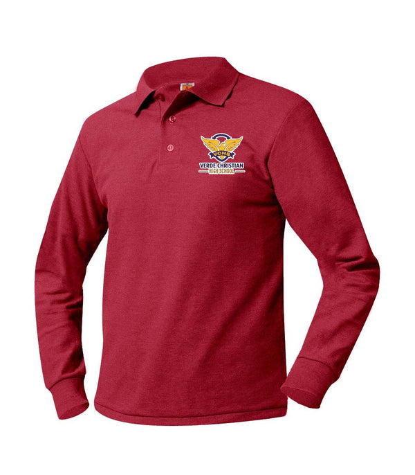 Verde Christian Academy Unisex Pique Long Sleeve Polo