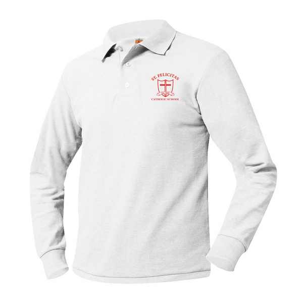 St Felicitas Catholic Unisex Pique Long Sleeve Polo