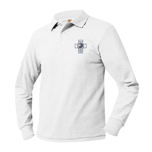 Our Lady Of Grace Unisex Pique Long Sleeve Polo
