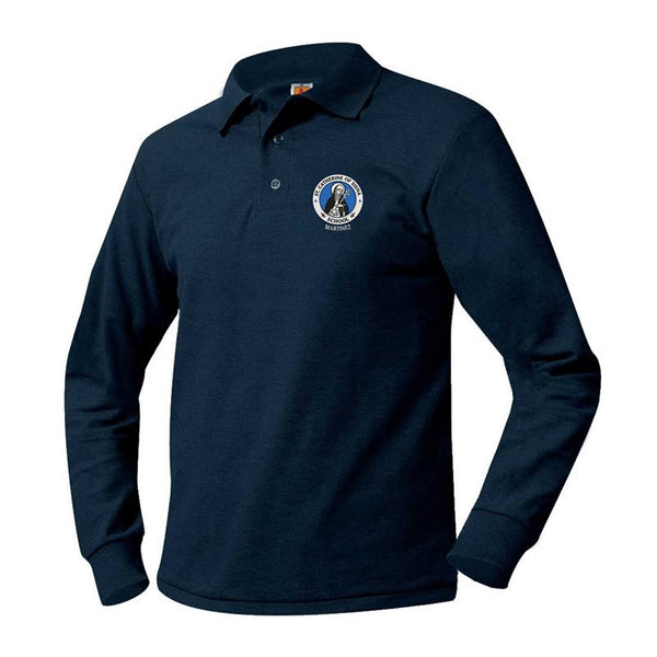 St. Catherine Unisex Pique Long Sleeve Polo - FINAL SALE