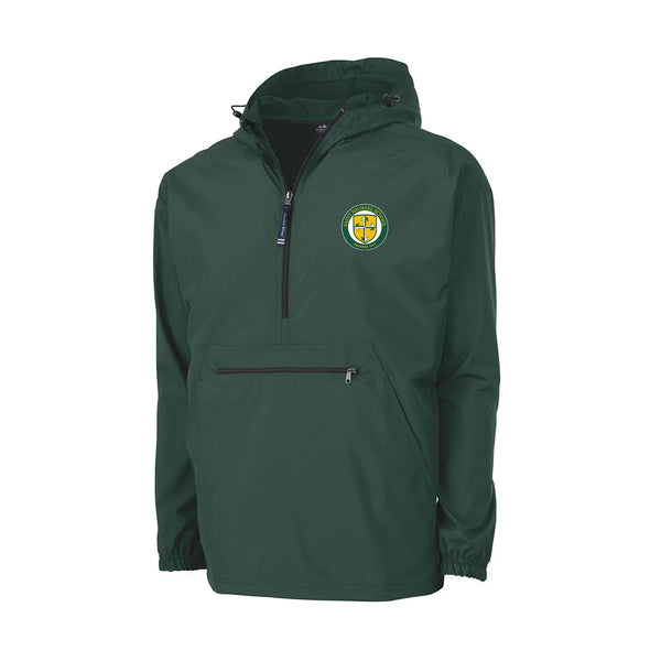 St. Michael Green Unisex Pack N Go Pullover Jacket