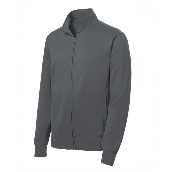 Unisex Grey Full Zip Athletic Lightweight Jacket Essential