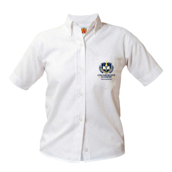 Collaborative Academy for Leadership Female Oxford Short Sleeve Blouse