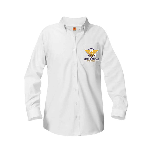 Verde Christian Academy Long Sleeve Oxford Shirt