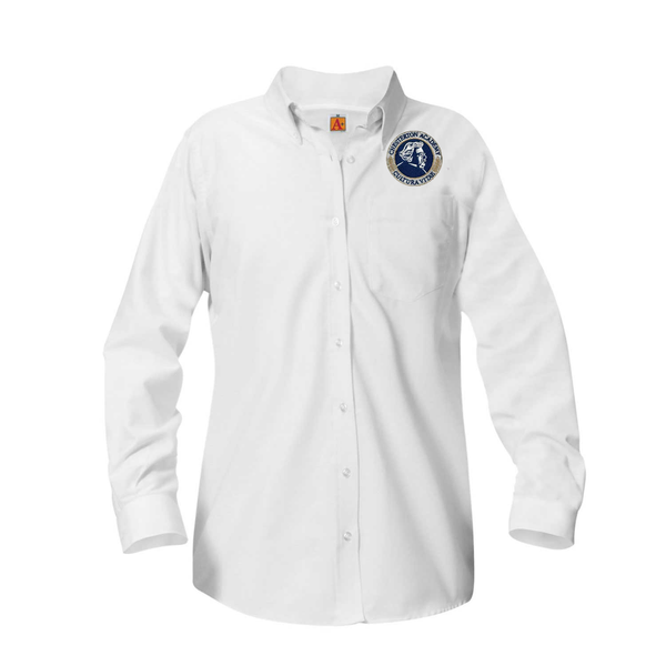 Chesterton Academy Female White Classic Oxford Long Sleeve Blouse