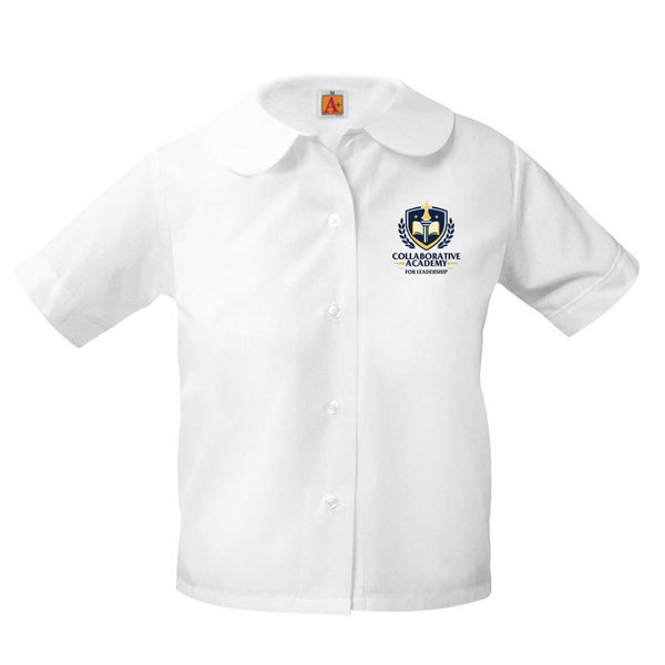 Collaborative Academy for Leadership Girls Peter Pan Short Sleeve Blouse