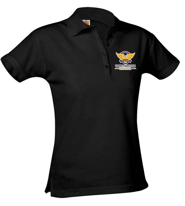 Verde Christian Academy Feminine Fit Pique Short Sleeve Polo