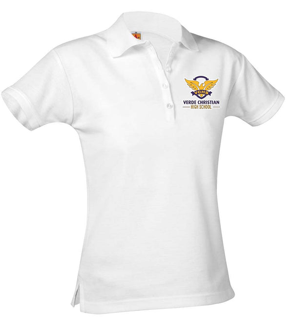 Verde Christian Academy Feminine Fit Pique Short Sleeve Polo