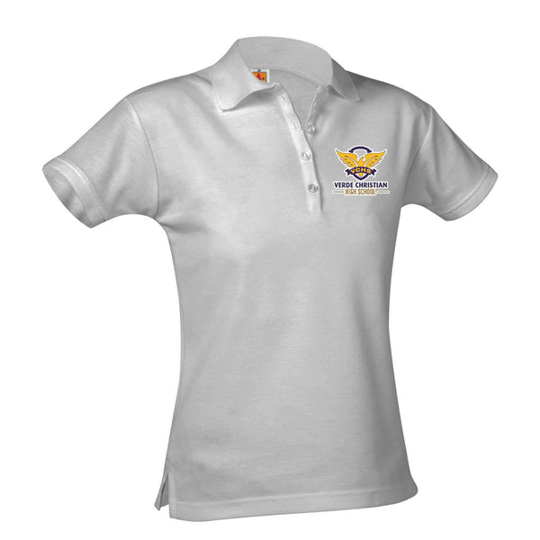 Verde Christian Academy Feminine Fit Pique Short Sleeve Polo