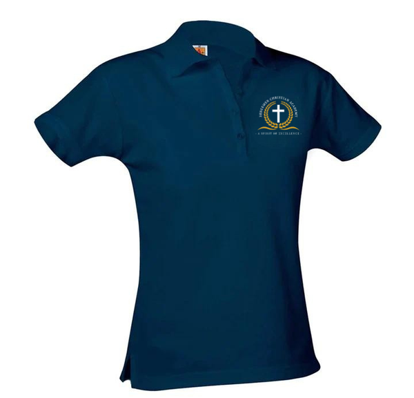 Redeemer Female Short Sleeve Pique Polo Essential Dark Navy