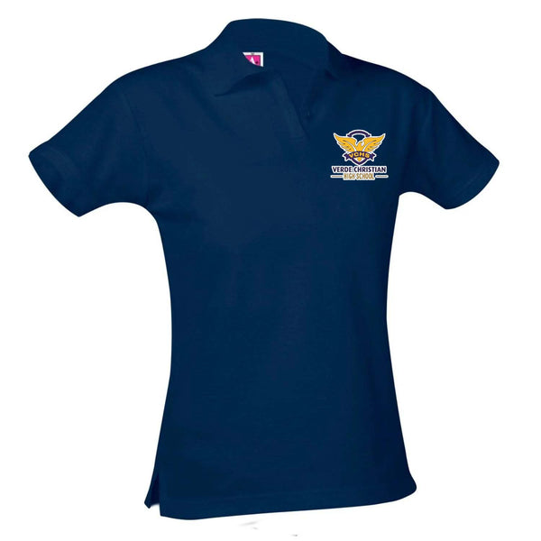 Verde Christian Academy Feminine Fit Pique Short Sleeve Polo