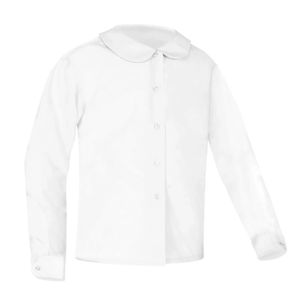 Archway Anthem Girls Peter Pan Long Sleeve Blouse (No Patch)