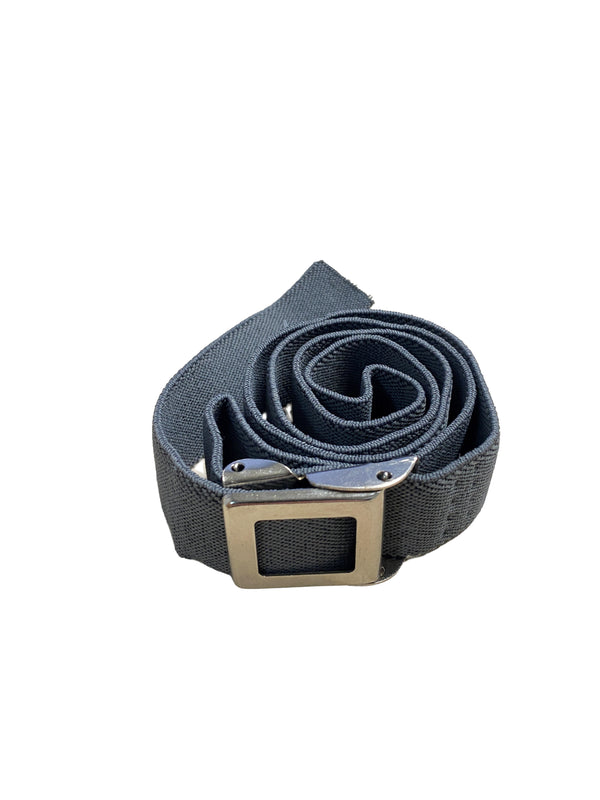 Cam Lock Lever Buckle Grey Elastic Belt