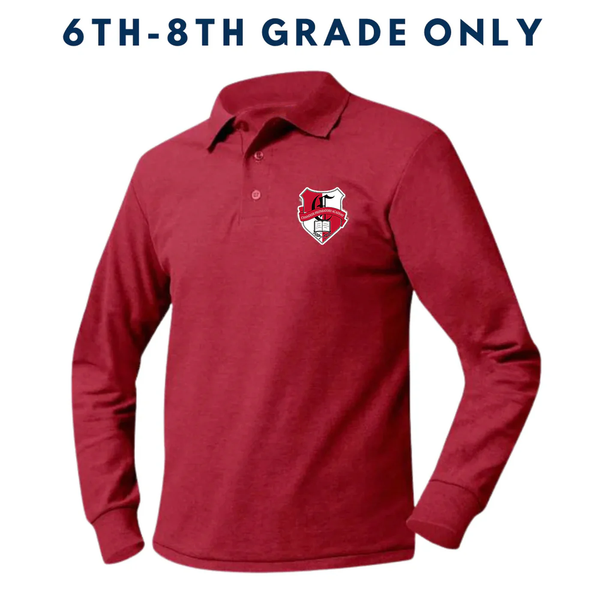 Chandler Prep 6-8 Unisex Pique Long Sleeve Polo