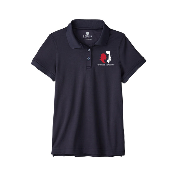 Heritage Academy Girls Pique Tech Polo