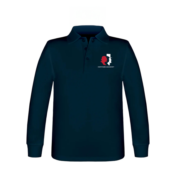 Heritage Academy Long Sleeve Pique Polo