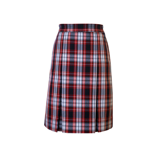 Liberty Plaid Stitched Down Kick Pleat Skirt