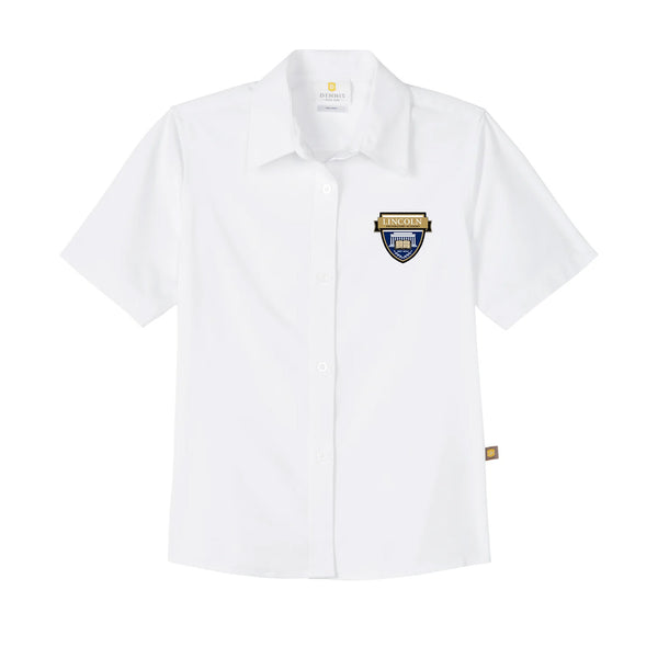 Lincoln Prep Feminine Fit Short Sleeve Oxford Shirt