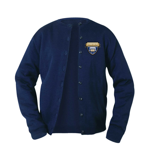 Lincoln Prep Girls Female Long Sleeve Crewneck Cardigan