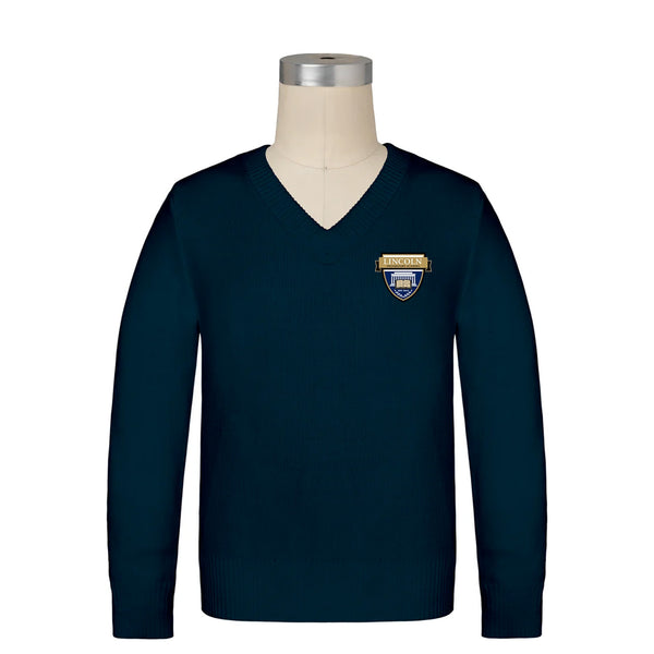 Lincoln Prep Long Sleeve V-Neck Pullover Sweater