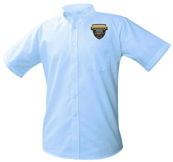 Lincoln Prep Male Oxford Short Sleeve - Patch above the pocket