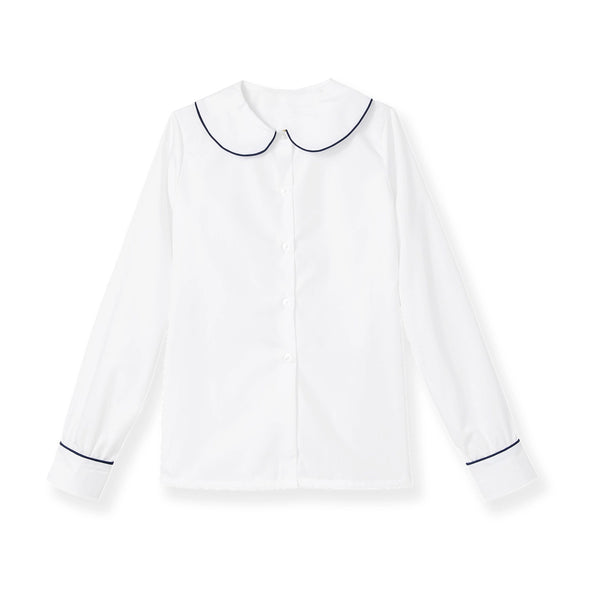 St. Pius X Long Sleeve Piped Peter Pan Blouse