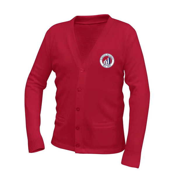 Loretto Elementary Red Unisex V Neck Cardigan